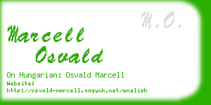 marcell osvald business card